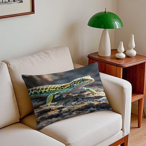 Funda de almohada lumbar de 12x20 rectangular de felpa suave lavable para cojín de sofá de salón 8