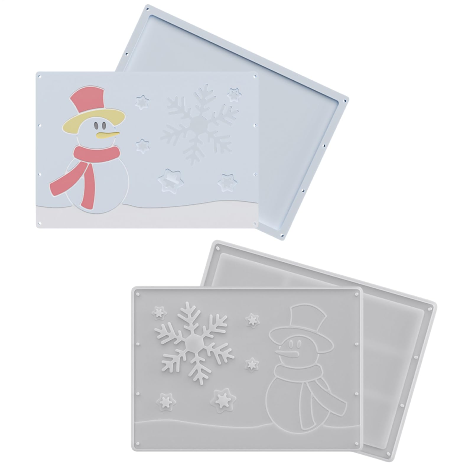 Moule à billets en résine Noël x2 pour argile et plâtre
