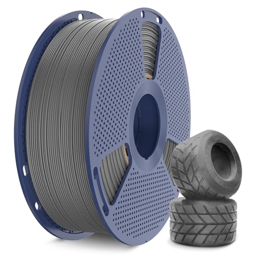 Image of SUNLU TPU 3D Printer Filament 1.75mm, High Speed 95A TPU Filament, 1KG Flexible 3D Filament for Fast Printing, Dimensional Accuracy + /- 0.03mm, Suitable for Most FDM 3D Printers. (Grey)
