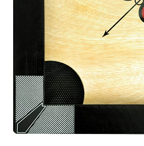 Image of KORNERS Carrom Board with Striker, Coins and Powder, Multicolor| (32 Inches Cut with Ludo)