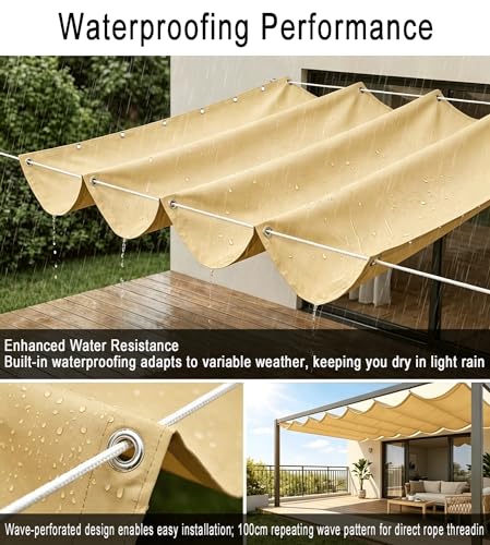 Voiles d'ombrage rétractable imperméable pour aménager un balcon cosy