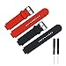 RuenTech Replacement for Forerunner 25 Watch Band Strap Compatible with Garmin Forerunner 25 Smart Watch-Large/Man (Black&Red)