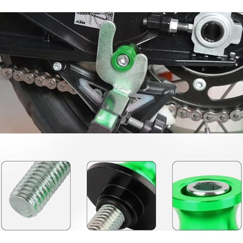 2 Stück M10 Schwinge Ständer, Universal montageständer motorrad, für Duke 125 200 250 390 690 790 890 Motorradständer, Grün