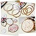 9 Pcs Embroidery Hoops Set Decorative Imitated Wood Display Cross Stitch Frame Circle Oval Octagonal Embroidery Frame Cross Stitch Hoop for DIY Craft Art Sewing Hanging Ornaments