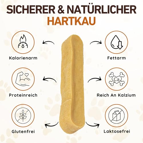 Wildfang® Yak-Kausnacks für Hunde, XS (ca. 21 g) – Himalaya Yak-Käse Hundekaustangen, Natürliche Hundeleckerlis, Welpen-Beißspielzeug, Harte Churpi-Dentalsticks für Hunde unter 10 kg, 1er-Pack