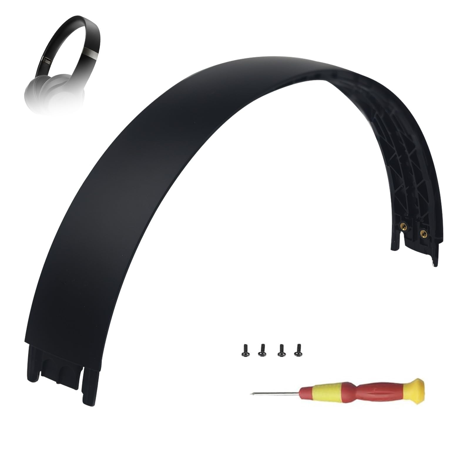 Solo4 Headband Replacement Parts Compatible with Beats Solo 4 Headphones, Solo4 Replacement Headband Accessories Parts Repair Kit (Matte Black)