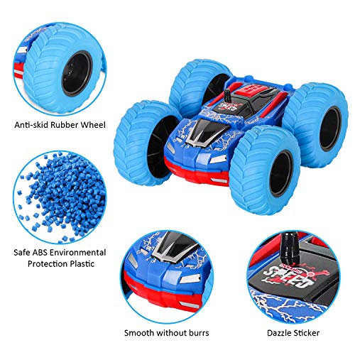 m zimoon Pull Back Car, Inertia Monster Truck Toy Cars Double-Sided Friction Powered Vehicles Push and Go Vehicle Min Car Rubber Wheels Cars Toys Birthday Gifts for 3-7 Years Old Kids Boys Girls - Image 7