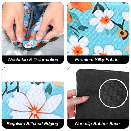 Ymapinc Square Mouse Mat, Computer Floral Mouse Pad Large Mousepad Large for Laptop, Cute Desk Accessories for Women, Computer Mice Accessories, Office Product - Image 2