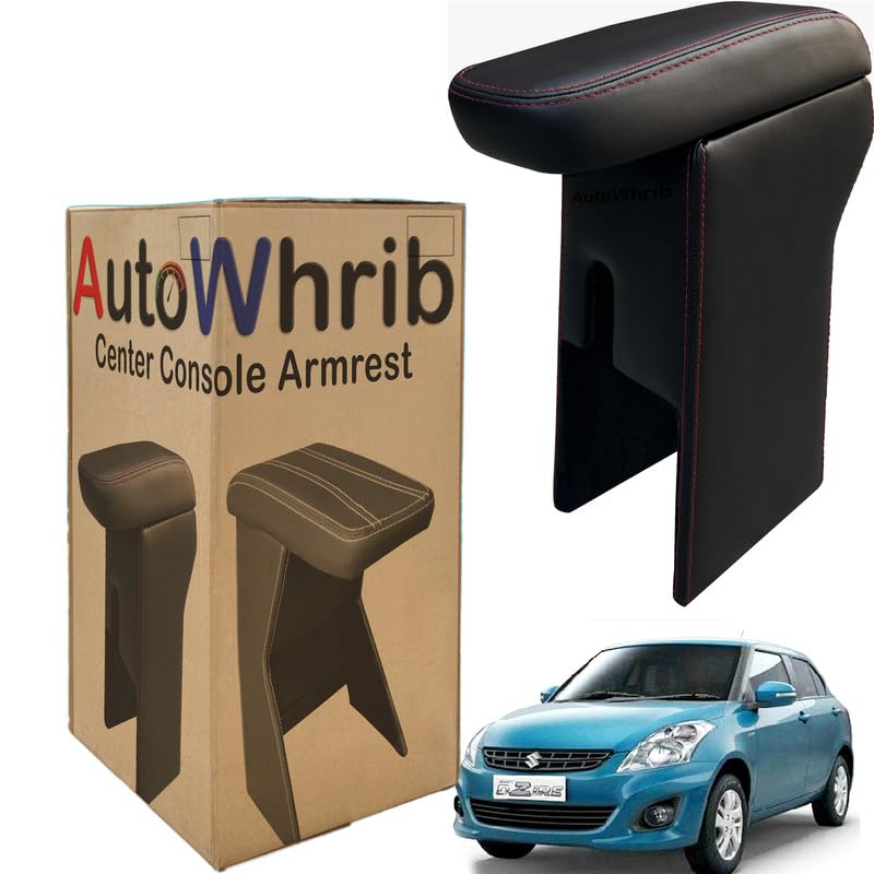Image of Car Arm Rest For Swift Dzire Type 2 Armrest with Storage Box & Soft Cushion Pad, Luxury Arm Rest, Black Colour