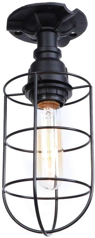 Vintage Iron Art Loft LED E27 Ceiling Lights Retro Cage Water Pipe Ceiling Lamp Fixtures Home Lighting Luminaire Lamparas De Techo