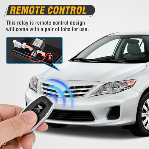 Nilight Remote Battery Disconnect Switch 12V 200A Car Anti-Theft Kill Switches Upgrade Prevent Power Drain with Wireless Remote Control Relay Fobs for Auto Truck RV Boat by Nilight - Image 8