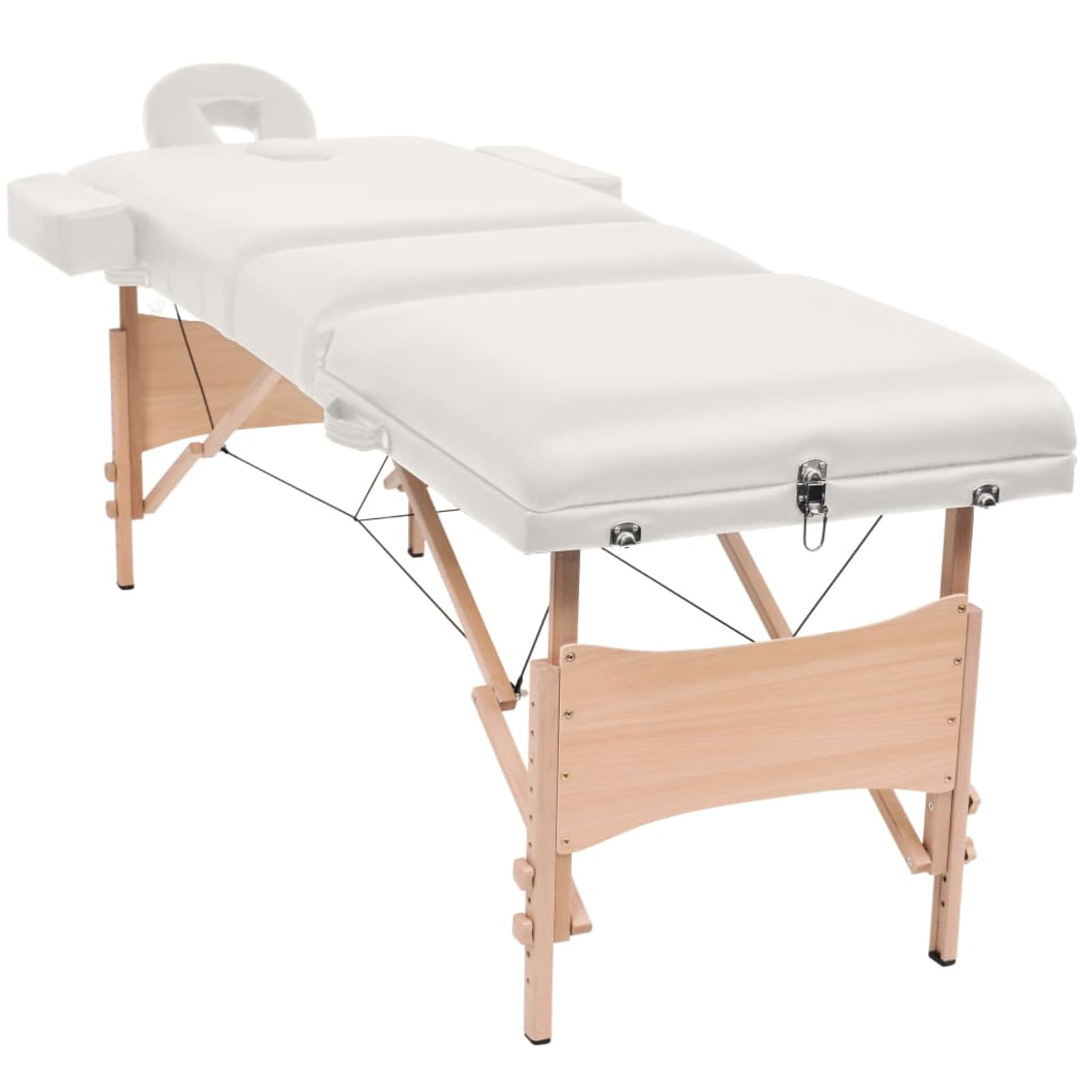 Lettino da Massaggio Pieghevole 3 Zone Spessore 10 cm Bianco,Salute e Bellezza,Cura della Persona,Massaggi e Relax,Poltrone da massaggio-110152