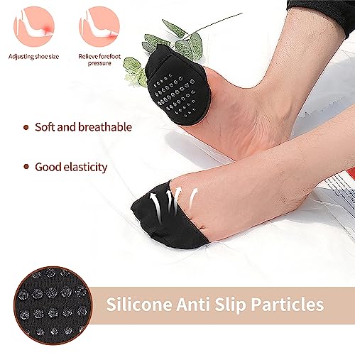 Image of 2 Pairs Metatarsal Pads Ball of Foot Cushions Honeycomb Fabric Forefoot Pads for Women High Heels Shoes Foot Pads Invisible Soft Toe Pads Reusable Sock Cushions Pads for Pain Relief Men