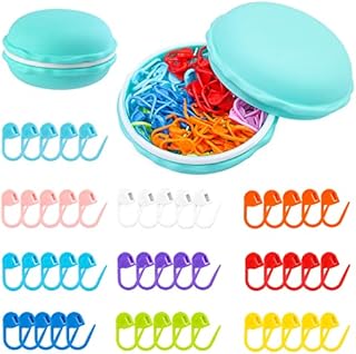 NAMOON 200Pcs Stitch Markers, Colorful Crochet Stitch Markers, Yarn Markers for Crocheting, Plastic Crochet Markers for Knitting Sewing Stitching Weaving 10 Colors(Multiple color-200 pcs)