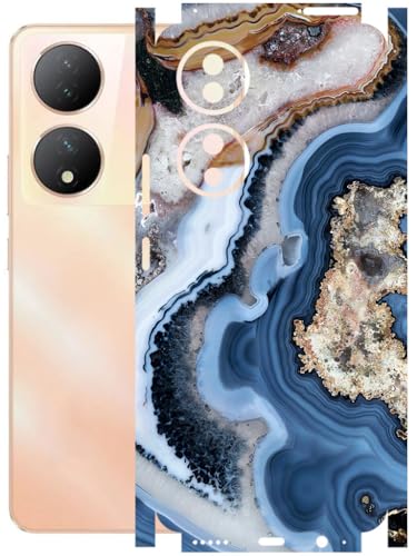 Image of AtOdds - Full Body Back Screen Guard Protector Film - Lamination Wrap Skin Sticker Compatible with VIVO Y100A | Scratchproof Matte Finish (Floor Marble)