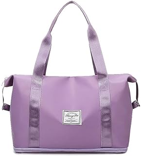 Athletic carrying bag - a big travel week with a booth booth for men and women, perfect for the gym in light purple