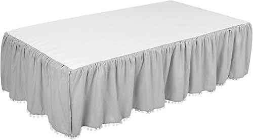 Miniatura 9 de Falda de cuna  Falda de cuna con pompones, falda de cuna con volantes, falda de cuna con pompones, falda de cama para cuna para bebés niños o niñas