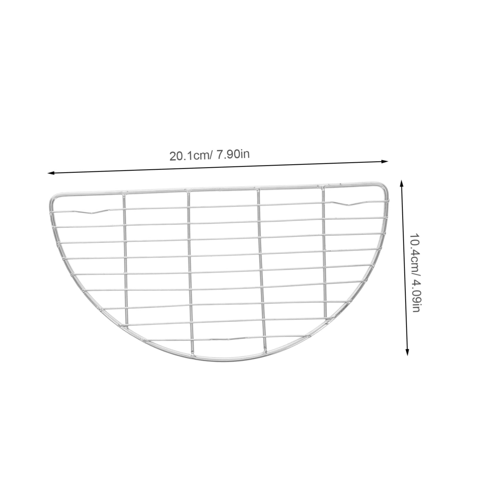 Alipis 2pcs Stainless Steel Semi-circular Rack for Steaming and Baking Ergonomic Cooking Cooling Rack for Air Fryer and Oven for Easy Storage