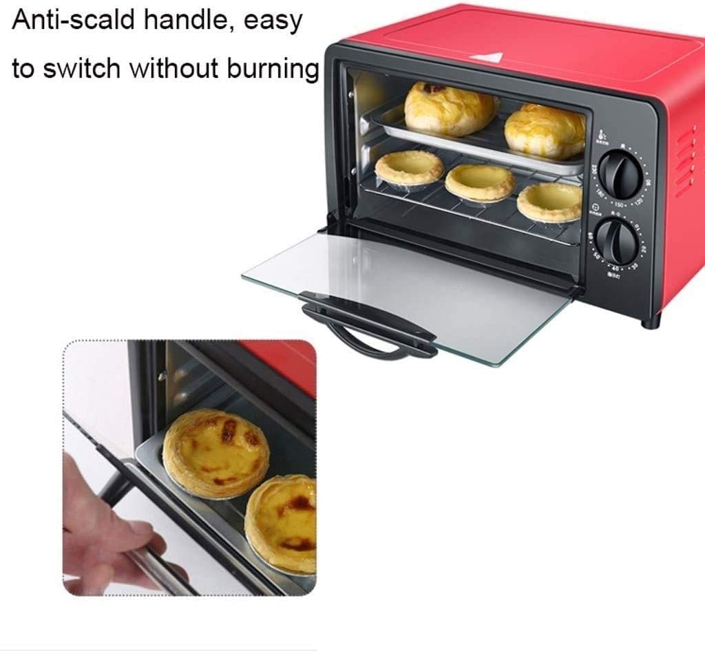 Forno Multifunzione ， Forno tostapane a convezione da appoggio ， con teglia e griglia per Grill Mini Forno da 12 Litri Griglia per Temperatura Regolabile e Vassoio per briciole Utile