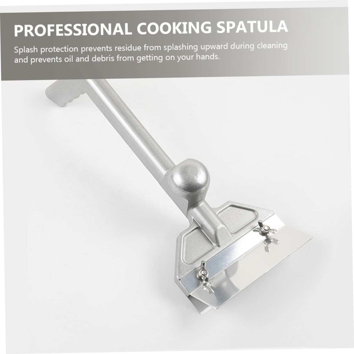 Toyvian Grattoir à Barbecue en Acier Inoxydable Robuste Poignée Extra Longue Ergonomique pour Nettoyage de Grille de Cuisson en Extérieur – Outil Multi-Usage Antiadhésif Sécurisé