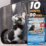 Furniture Protectors from Cats - 10-Pack XXL Couch Protector for Cats - Anti Cat Scratch Furniture P
