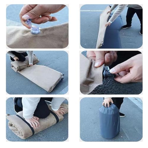 BFRDGE Materasso ad Aria per Auto, per Dacia Duster 2 2018-2023 2024 materassi ad Aria da Campeggio, Letto per Auto per Escursionismo Spiaggia Viaggiare,B Grey - 5