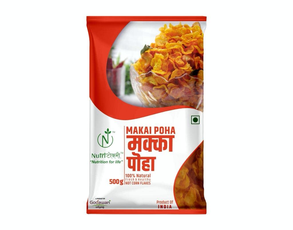 NUTRI TOKRI Makai Poha 500g x Pack of 1, CornFlakes Healthy Breakfast Snacks | Chivda Poha, Corn Makai Poha, Makka Poha, Healthy Gluten-Free Snacks | Rich in Carbohydrates, Corn Makai Poha (B0C6F5FMCQ) Amazon Price History, Amazon Price Tracker