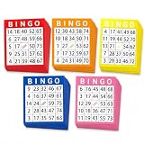 Bingo Cards, 100 Pack Bingo Sheets for Office, Gatherings, Travel and Home