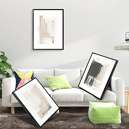 Canvas Wall Art, Set Of 3 Framed Art Prints, Abstract Painting, Neutral Minimalist Print Set, 13X17Inch Modern Wall Decor, For Bathroom Living Room Bedroom Office Kitchen #TOP2