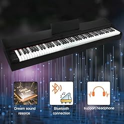88 Touches Piano Numérique En Bois Pleine Grandeur Avec Touches Lestées Clavier Électrique Clavier Portable Piano Support Bluetooth MIDI for Débutants Adultes Enfants Comprend Pédale De Sustain (Colo - Les Beatles, Paul McCartney, John Lennon, RIngo Starr, George Harrison 88 Touches Piano Numérique En Bois Pleine Grandeur Avec Touches Lestées Clavier Électrique Clavier Portable Piano Support Bluetooth MIDI for Débutants Adultes Enfants Comprend Pédale De Sustain (Colo – Image 2