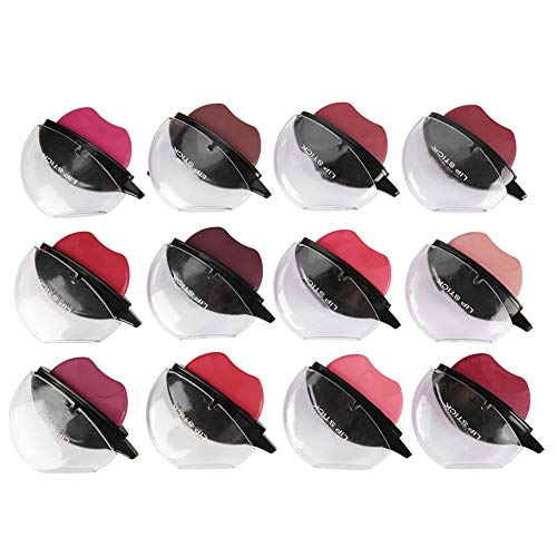 Lip Shape Lipstick, Cosmetic Makeup Tool 12 Colors Long Lasting Moisturizing Lip Gloss Lip Stick for Lazy Person