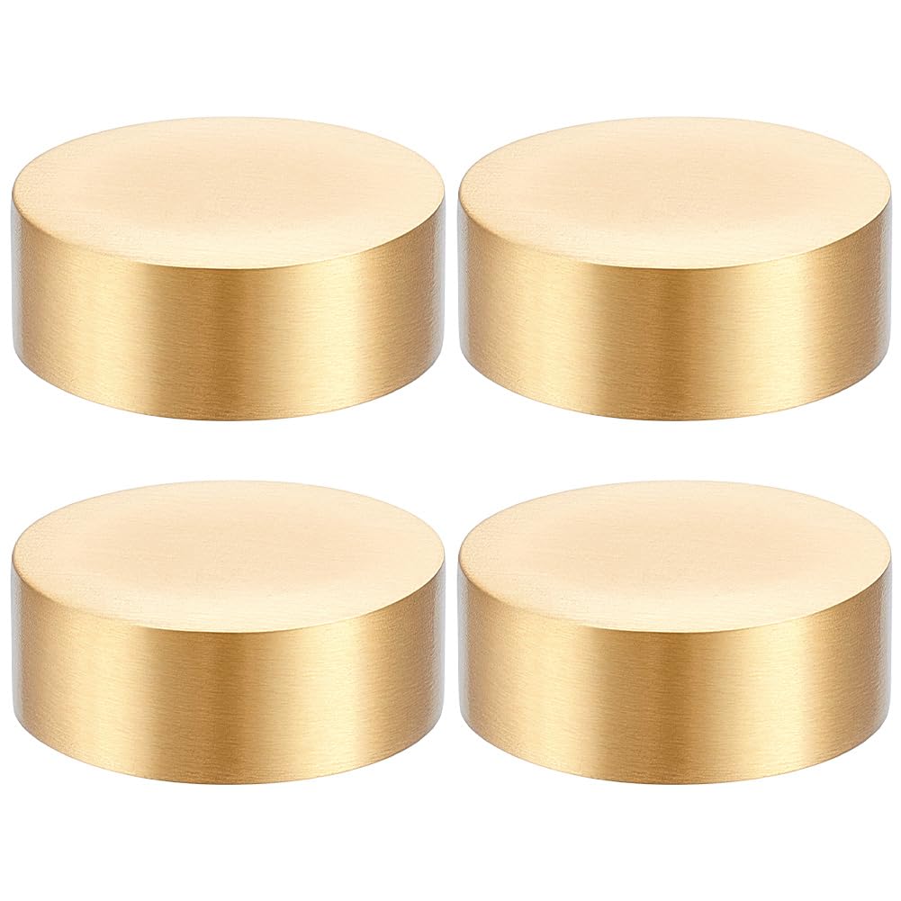 UNICRAFTALE 4 Stück Rundes Messing Papiergewicht Chinesische Kalligrafie Golden Exklusiv Hochwertige Deko 39.5mm Durchmesser Schwer Rundes Kalligrafie Papiergewicht Für Arbeitszimmer Schreibtisch