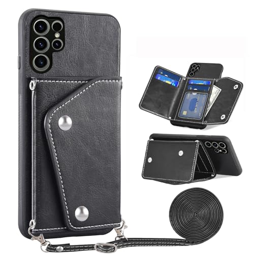 Accessoires Samsung S23 Ultra 5G Asuwish étui portefeuille porte-cartes antichoc