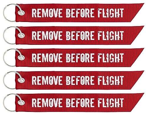 REMOVE BEFORE FLIGHT Llavero Tirador de cremallera 5X
