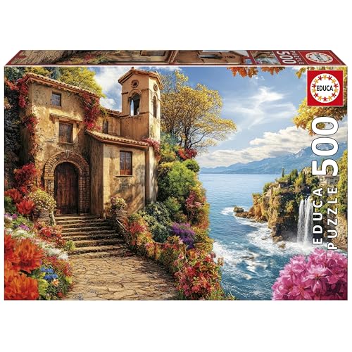 Educa   Puzzle de 500 Piezas para Adultos | Villa del Mar | Medidas: 48 x 34 cm | A Partir de 11 años (20296)