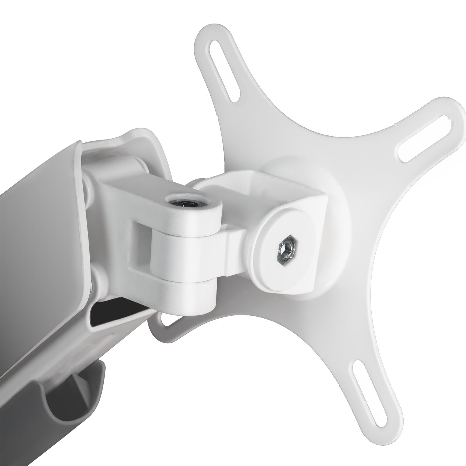 SilverStone Technology ARM26 SST-ARM26W - Braccio doppio per monitor, con molla meccanica e ampia regolazione, colore: Bianco