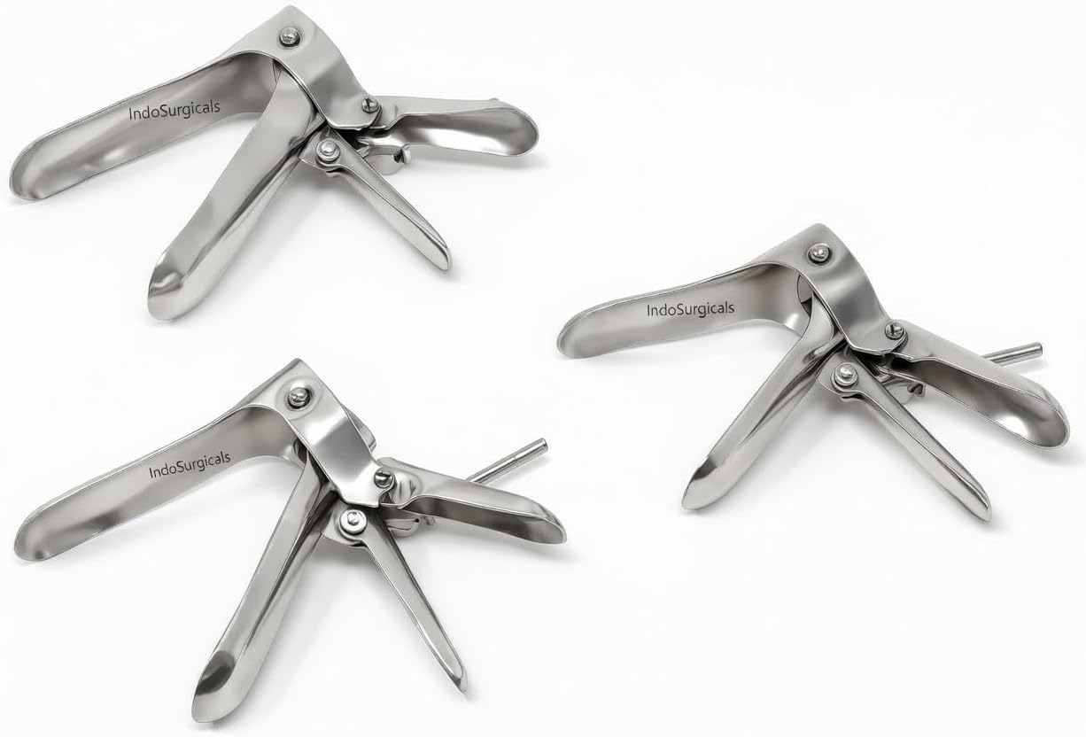 IS IndoSurgicals Vaginal Speculum Cusco Small, Medium and Large, Set of 3 Pieces