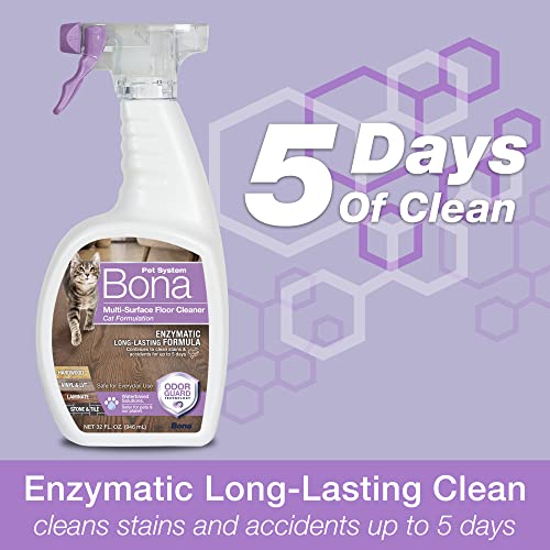 Bona Pet System Multi-Surface Floor Cleaner Spray, Cat Formulation, 32 Fl Oz #TOP1
