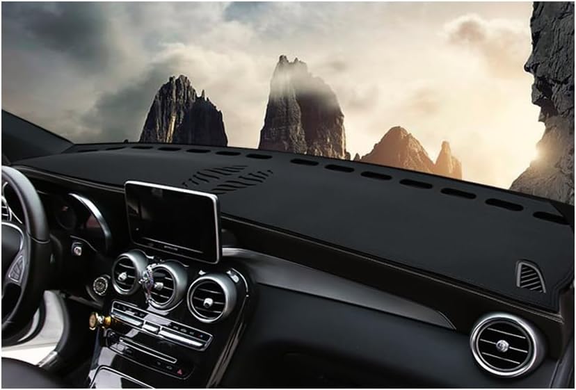 Miniatura 3 de 1 unids nueva cubierta de cuero negro tablero de coche cubierta antideslizante estera para Jaguar XF 2008 2009 2010 2011 2012 2013 2014 2015