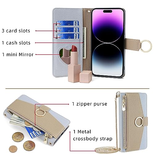 CasurvivePro Wallet Case Compatible for iPhone 12/iPhone 12 Pro with Crossbody Strap - Image 3