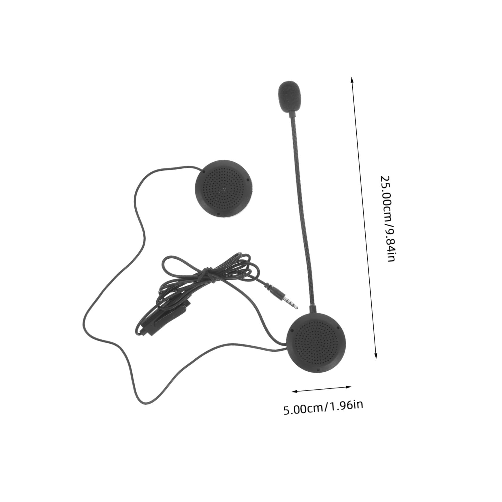 PRETYZOOM Headset Headphone Motorcycle Portable Mounted Microphone Earphone for Style Headsets Sports Headset Audio System Black Plastic