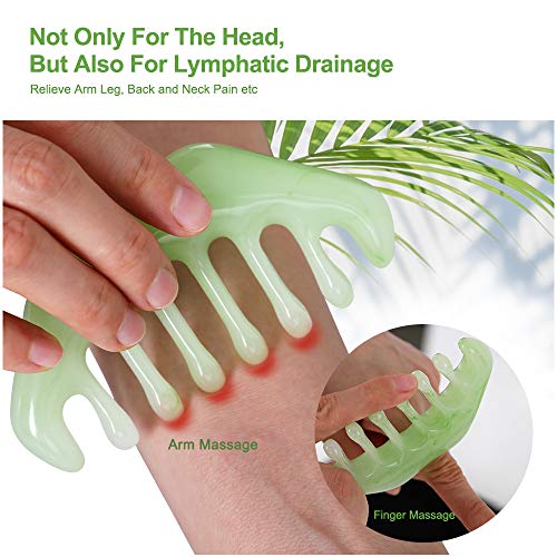 Airogym 2Pcs Massage Comb, Guasha Scraping Scalp Comb, Multi-Functional Handheld Head Massage Tool, Meridians Massager For Head Caring, Relaxation, Physical Therapy, Acupoint Treatment - Not Jade #TOP6
