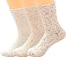 Ladies 5 Pack Fashion Ribbed Knit Winter Boot Crew Socks Size 5-10 W82 (mixed color)
