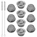 TIMGOU 10 PCs 0.5" Diameter Crystal Tobacco Pipe Strainer Stainless Steel Mental Screen Filters for Crystal Smoking Pipes (with 2 Tube Cleaning Brush)