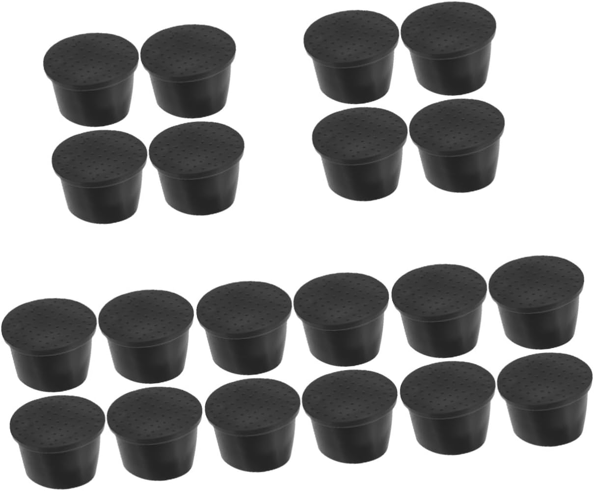 20pcs Rubber Caster Cups for Carpet Office Chair Furniture Pads Moving Desk Chair Wheels Replacement