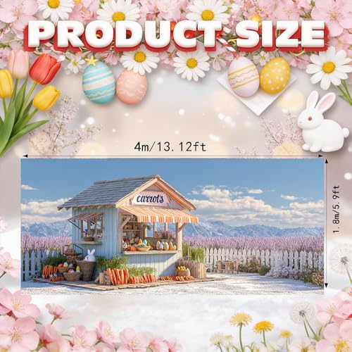 Image of Easter Garage Door Decorations 6 x 13 ft, Carrot Stand Cover