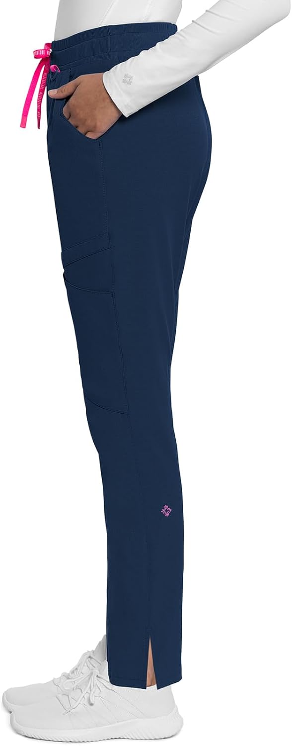 Med Couture Scrub Pant for Women Mid Rise Drawstring Tapered Leg - Missy Fit Cargo Pant with Rib-Knit Waistband - MC101 - Image 5