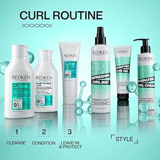 Redken Hydrating Curl Cream - 72 Hour Curl Definition, Heat Protection up to 450°F, Hydrates & Reduces Frizz, With Squalane & Jojoba Oil