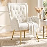Hellove Sillones de Salon con Patas de Metal, Blanco