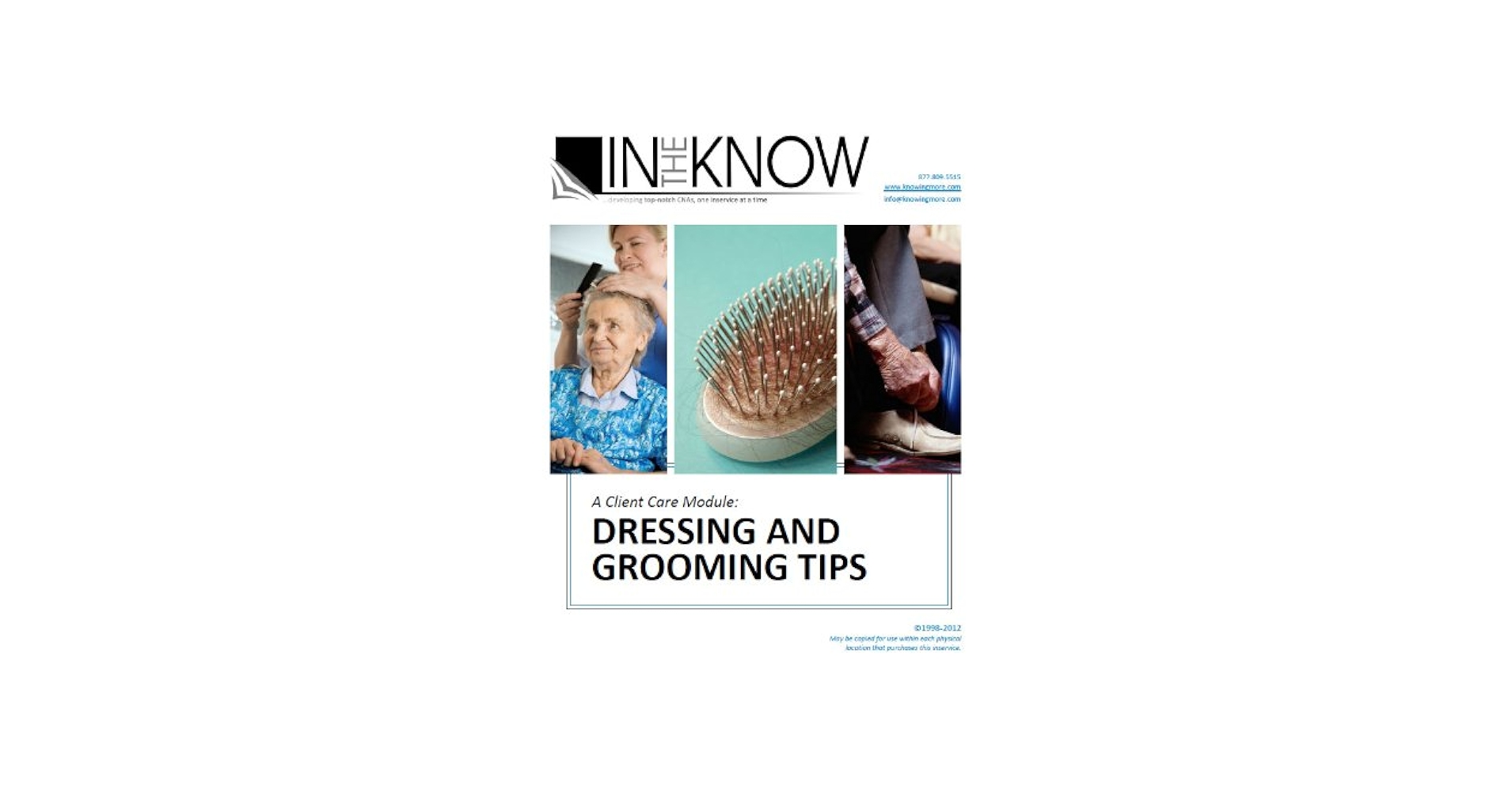 Nurse Aide Inservice: Dressing & Grooming Tips, from In The Know: Linda Leekley BS RN, Stacy Turnure RN: 0701806623546: Amazon.com: Books nurse-aide-inservice-dressing-grooming-tips-from-in-the-know-linda-leekley-bs-rn-stacy-turnure-rn-0701806623546-amazon-com-books